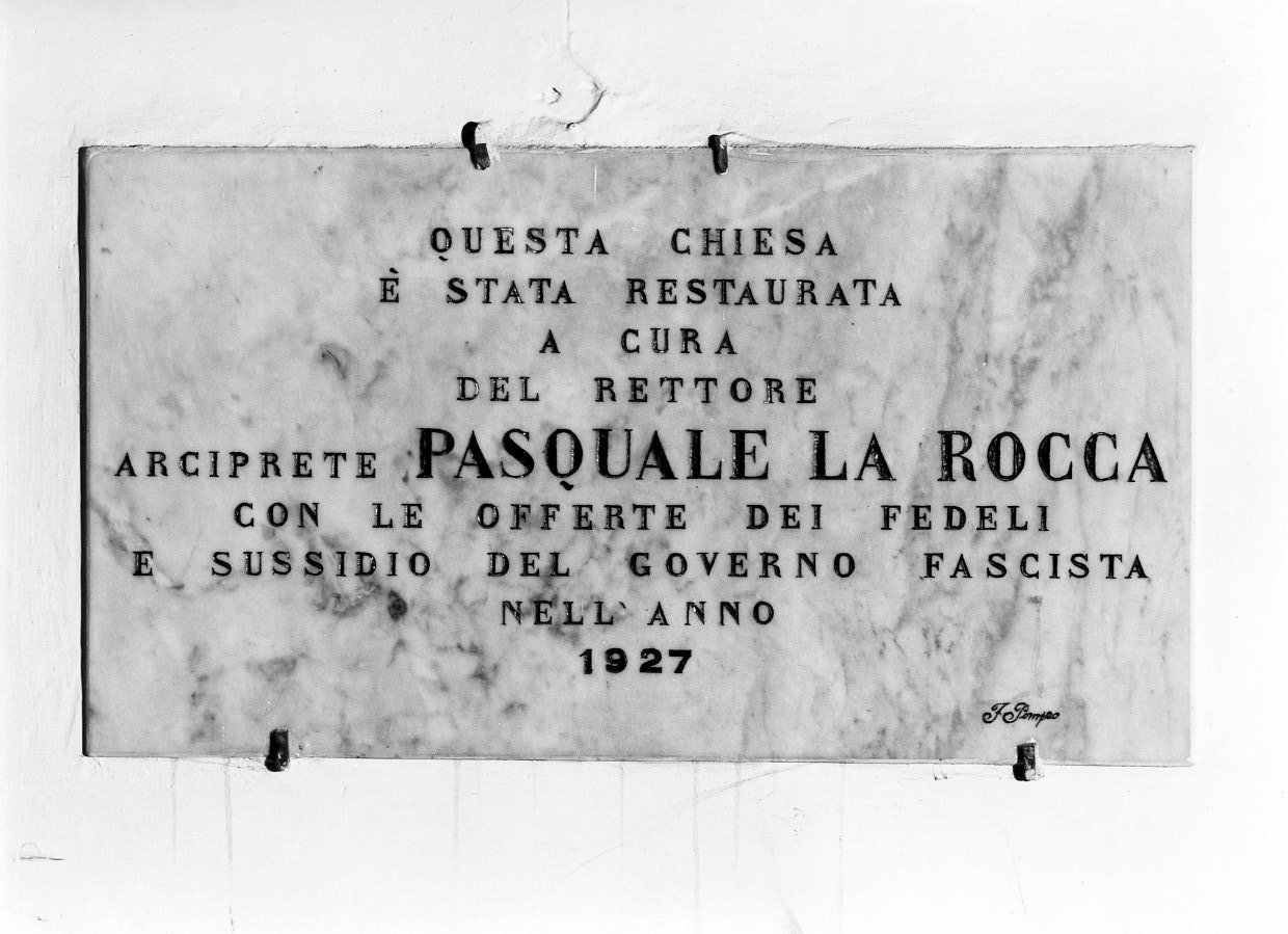 lapide, opera isolata - bottega molisana (sec. XX)