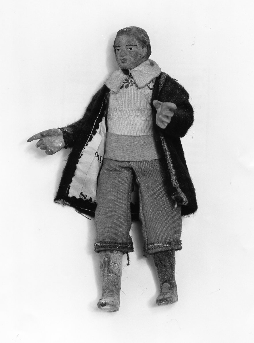 popolano (statua da presepio, opera isolata) - bottega Italia meridionale (secc. XIX/ XX)