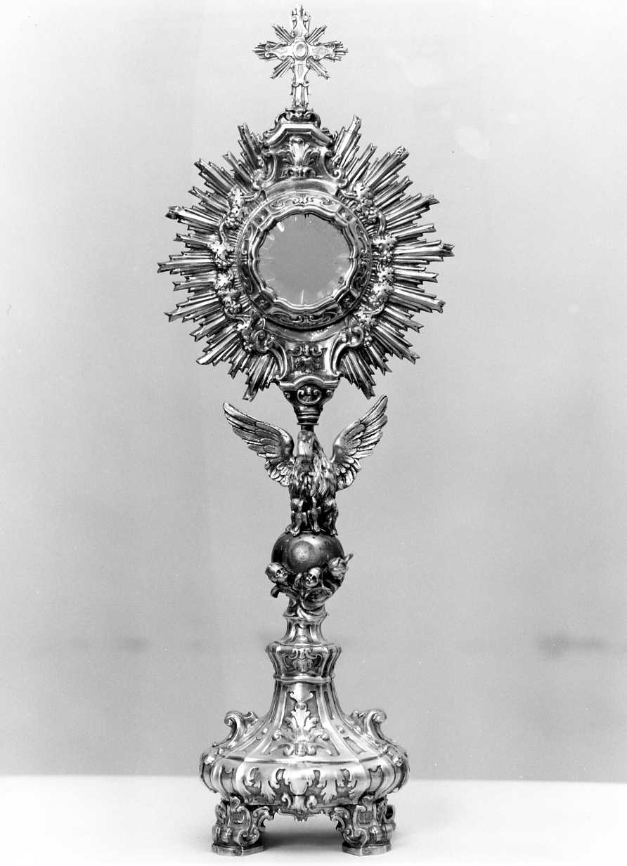 ostensorio - a raggiera - bottega napoletana (sec. XVIII)