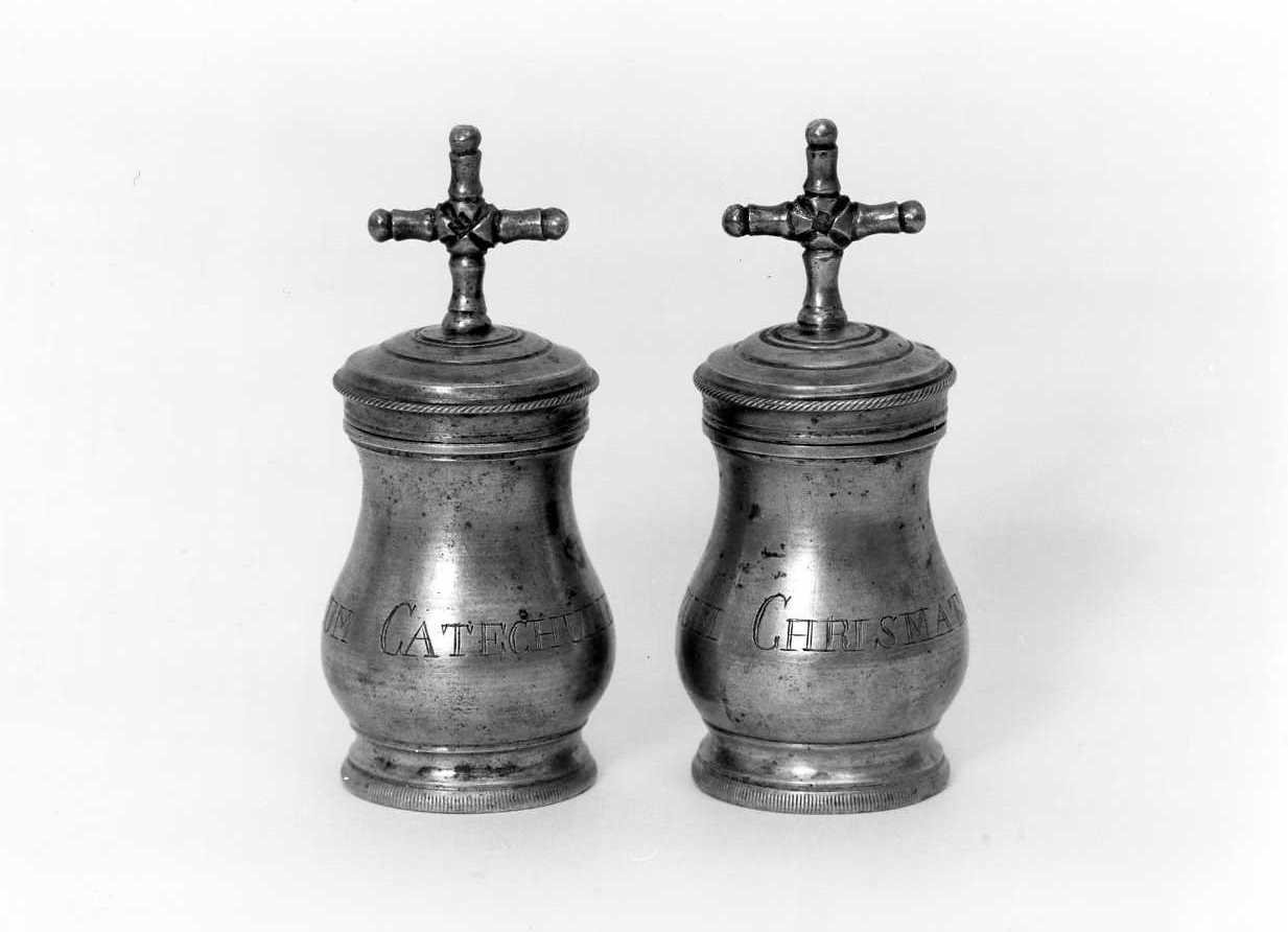 vasetti per oli santi, serie di Monogrammista S. F (sec. XIX)