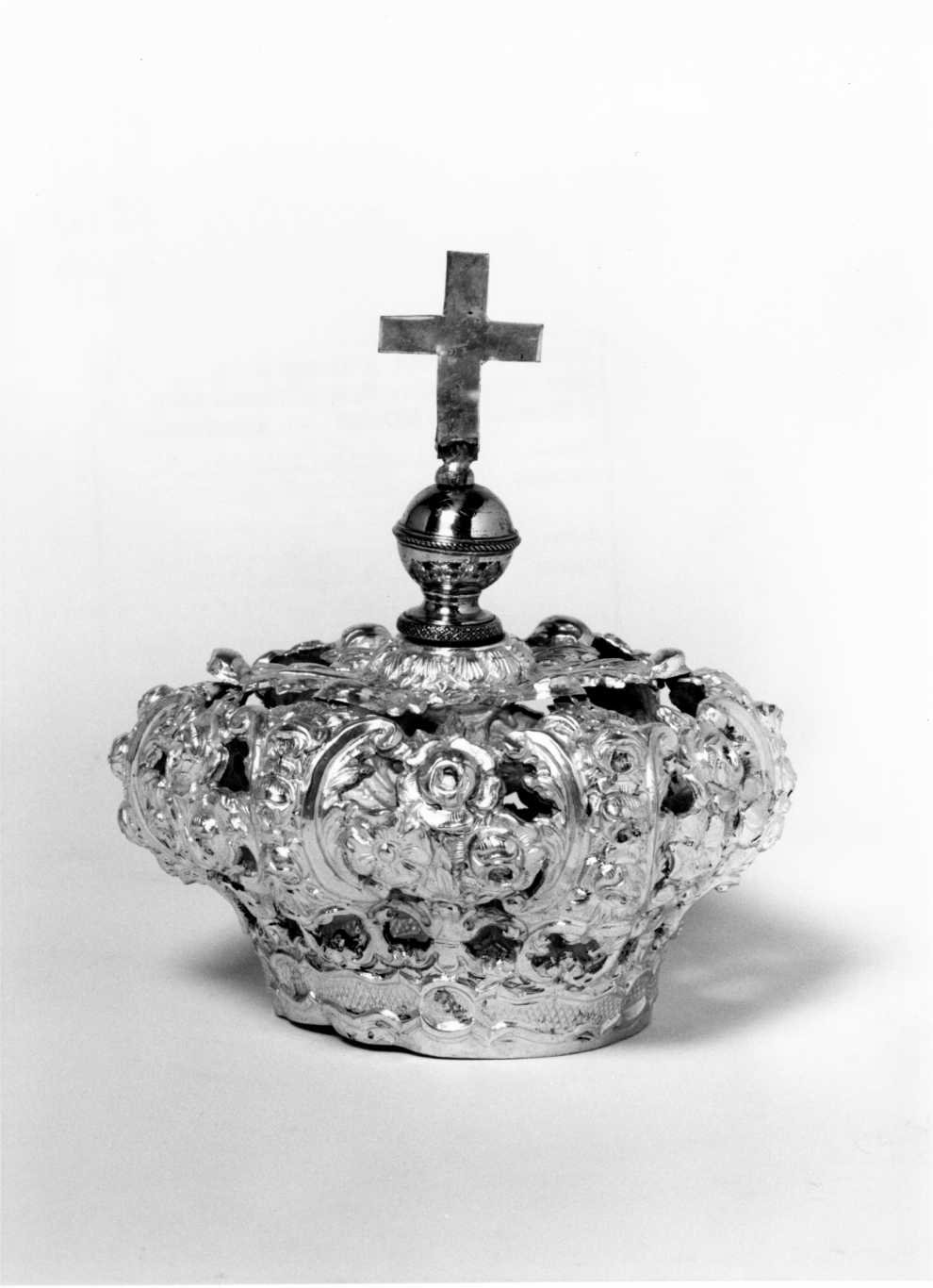 corona da statua, elemento d'insieme - bottega napoletana (secc. XIX/ XX)