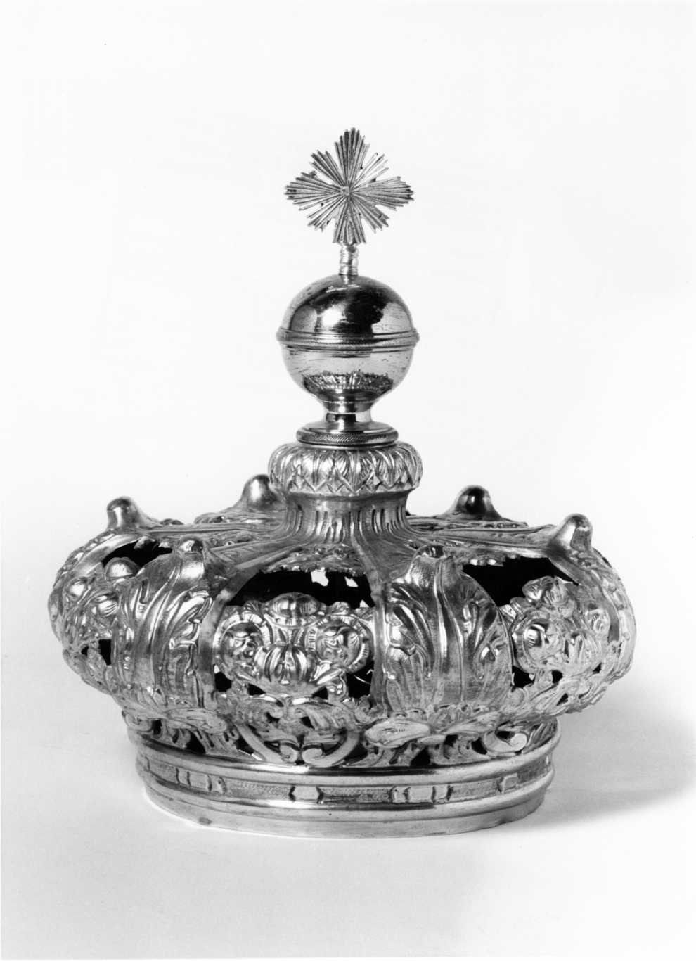 corona da statua, elemento d'insieme - bottega napoletana (secc. XIX/ XX)