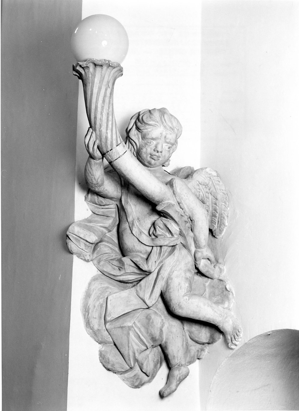 candelabro, opera isolata - bottega molisana (secc. XVIII/ XIX)