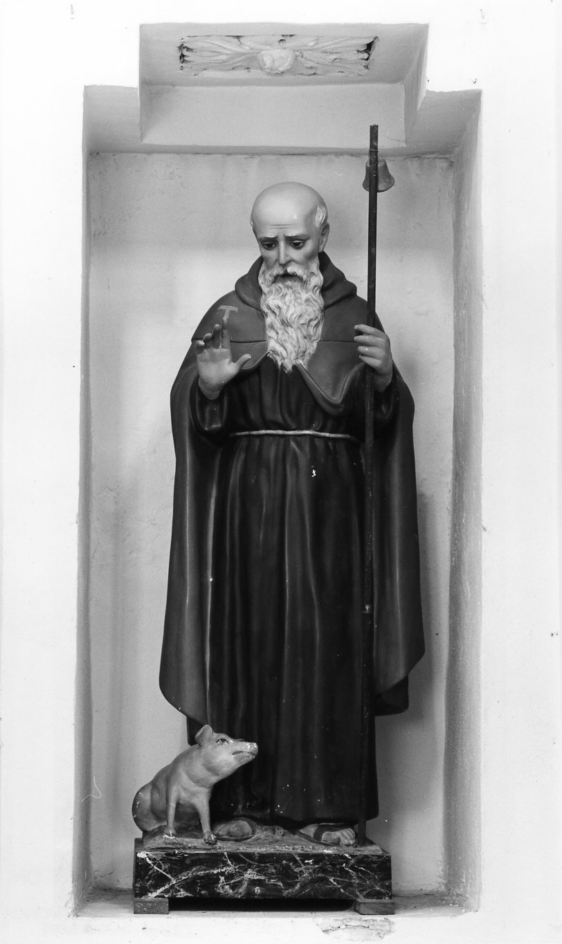 Sant'Antonio Abate (statua, opera isolata) - bottega molisana (sec. XIX)