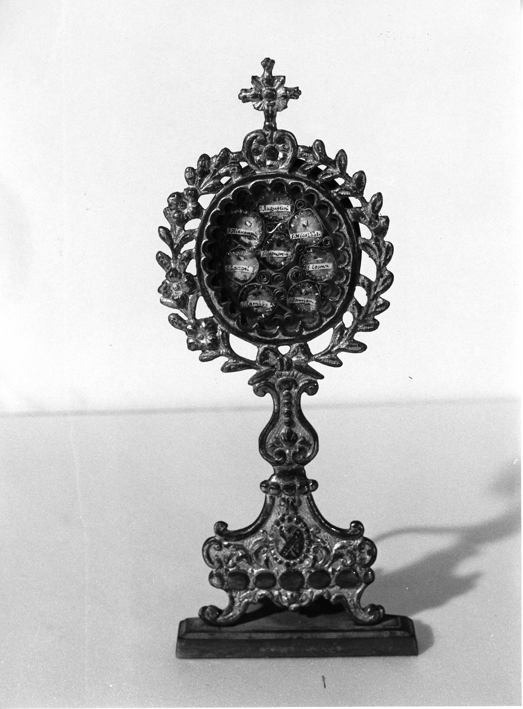 reliquiario - a ostensorio - bottega campana (secc. XVIII/ XIX)