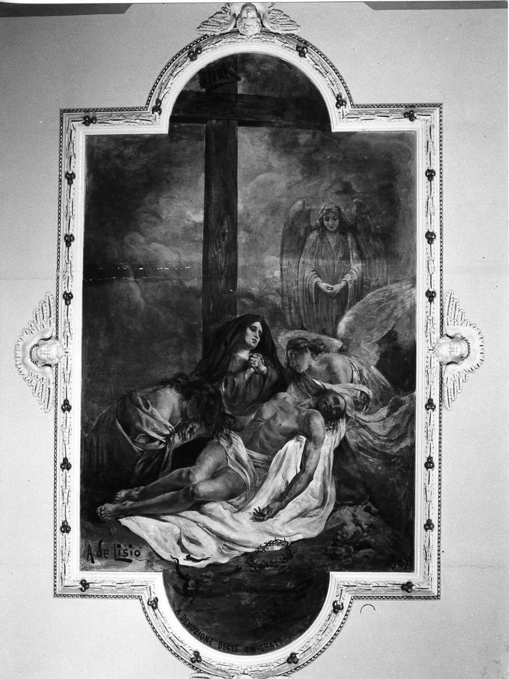compianto sul Cristo morto (dipinto) di De Lisio Arnaldo (sec. XX)