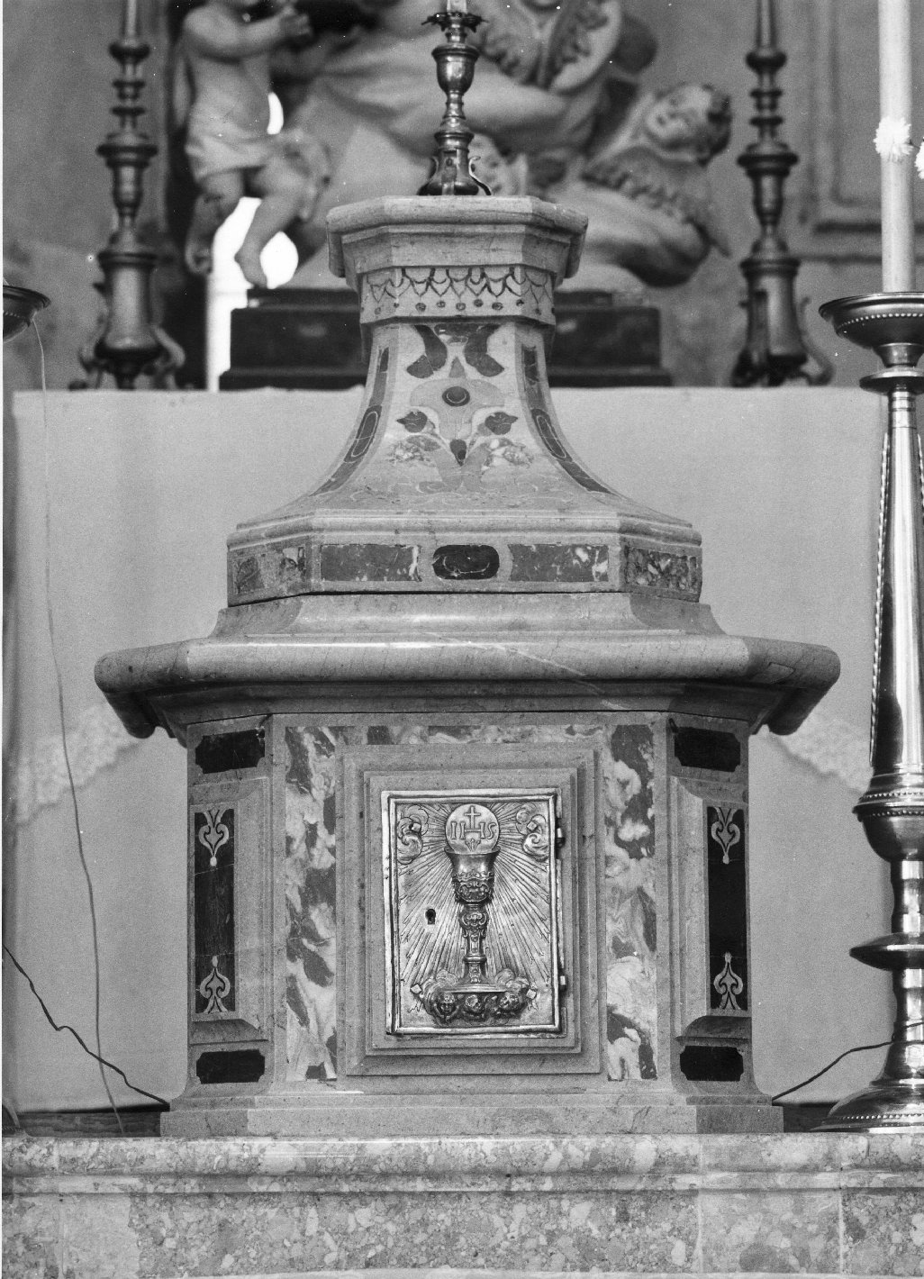 ciborio, elemento d'insieme - bottega Italia meridionale (fine sec. XVII)