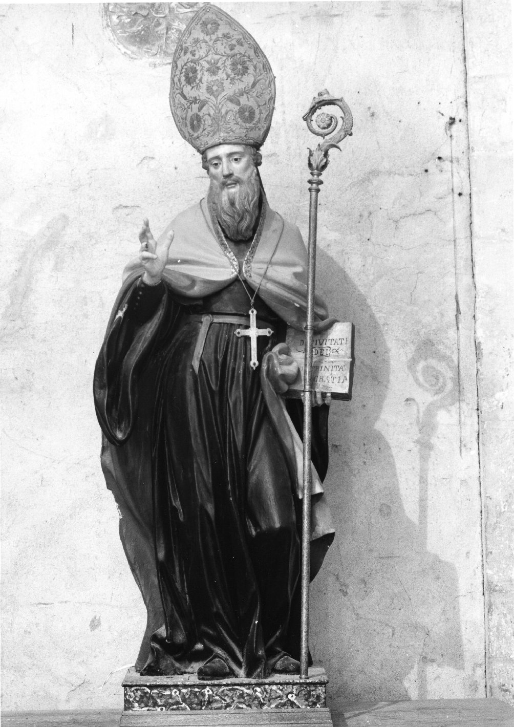 Sant'Agostino (statua, opera isolata) - bottega Italia meridionale (fine/inizio secc. XVIII/ XIX)