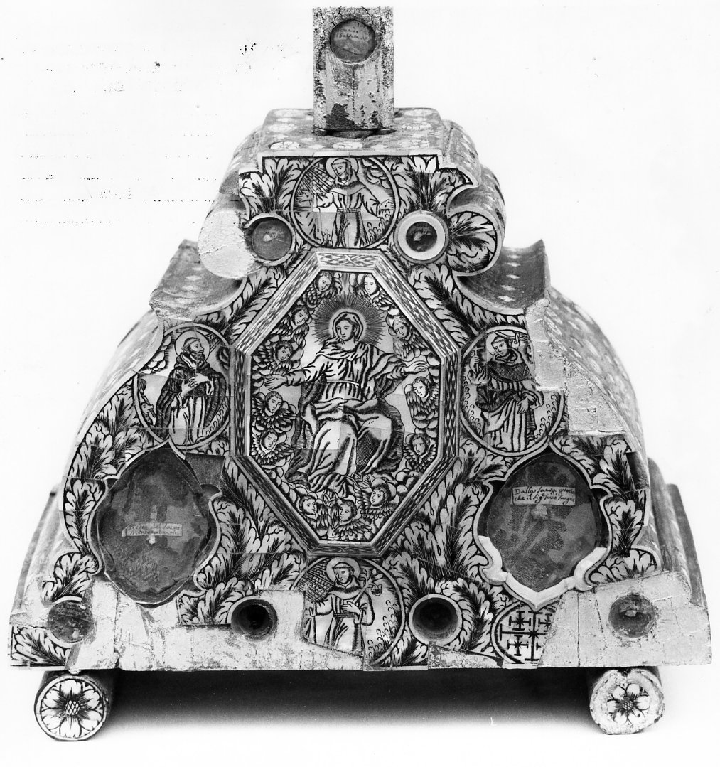 reliquiario - a croce - bottega Italia meridionale (sec. XVIII)