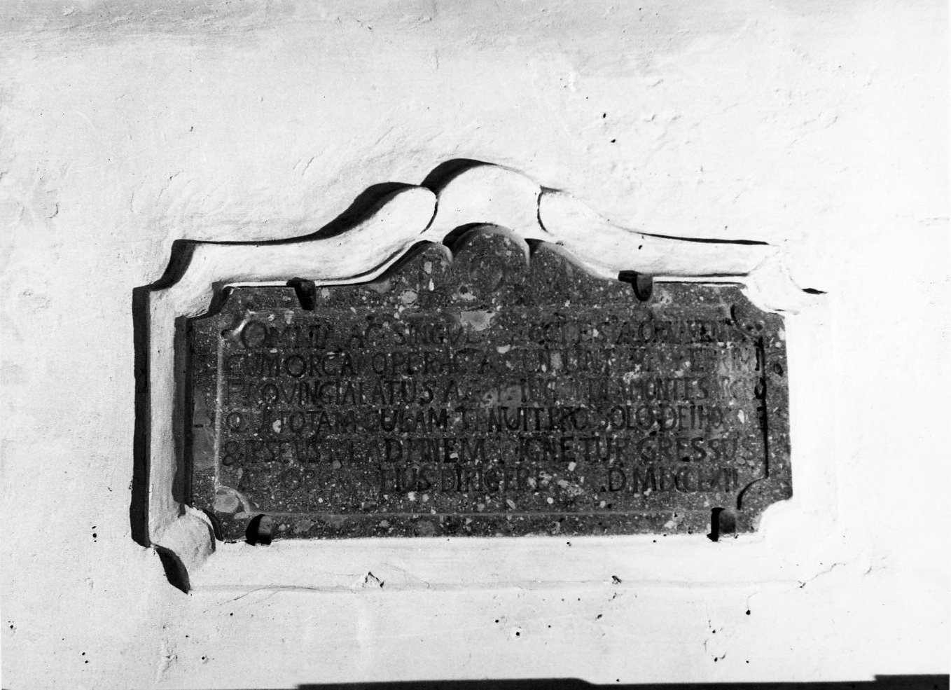 lapide, opera isolata - bottega Italia meridionale (seconda metà sec. XVIII)