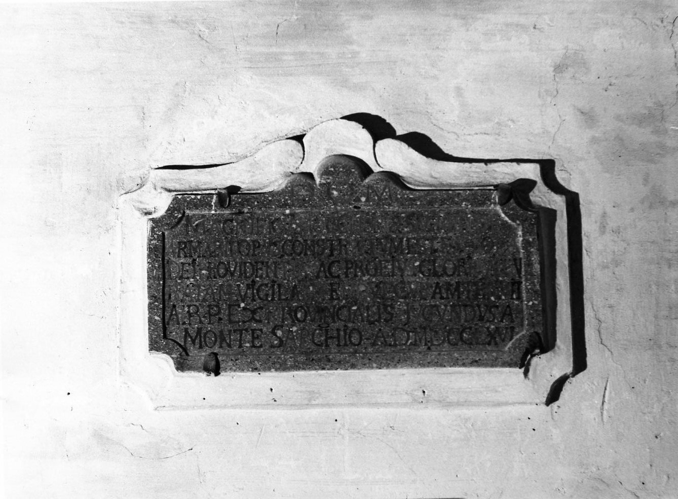 lapide, opera isolata - bottega Italia meridionale (seconda metà sec. XVIII)