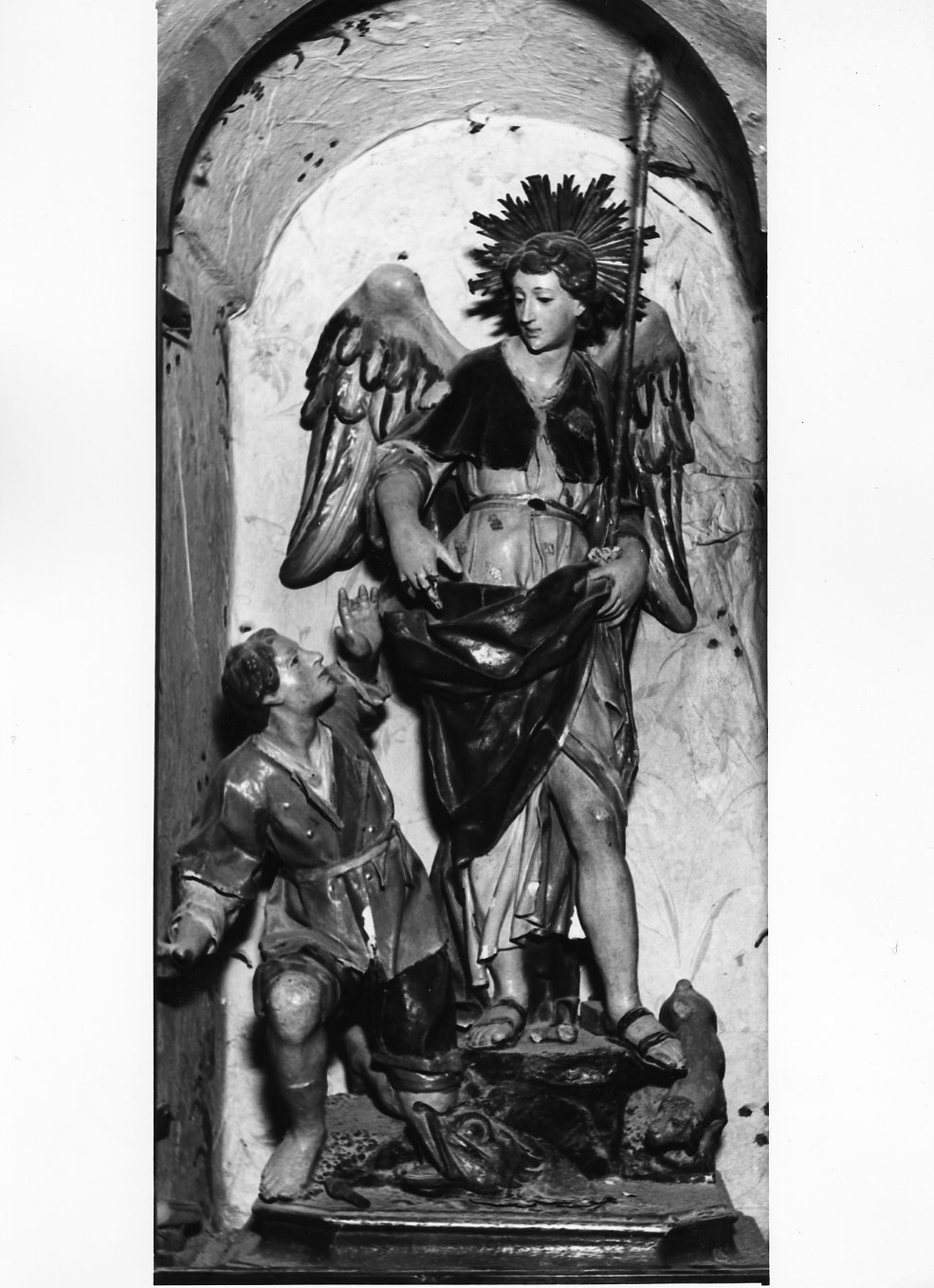 Tobia e l'Angelo (statua, opera isolata) - bottega Italia meridionale (sec. XVIII)