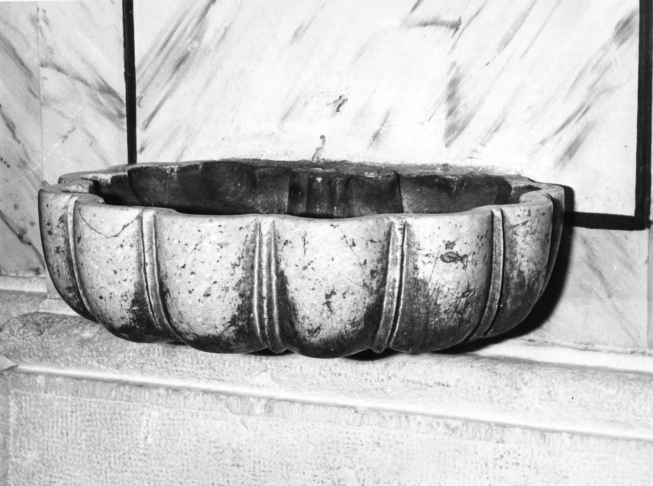 acquasantiera, coppia - bottega italiana (sec. XIX)