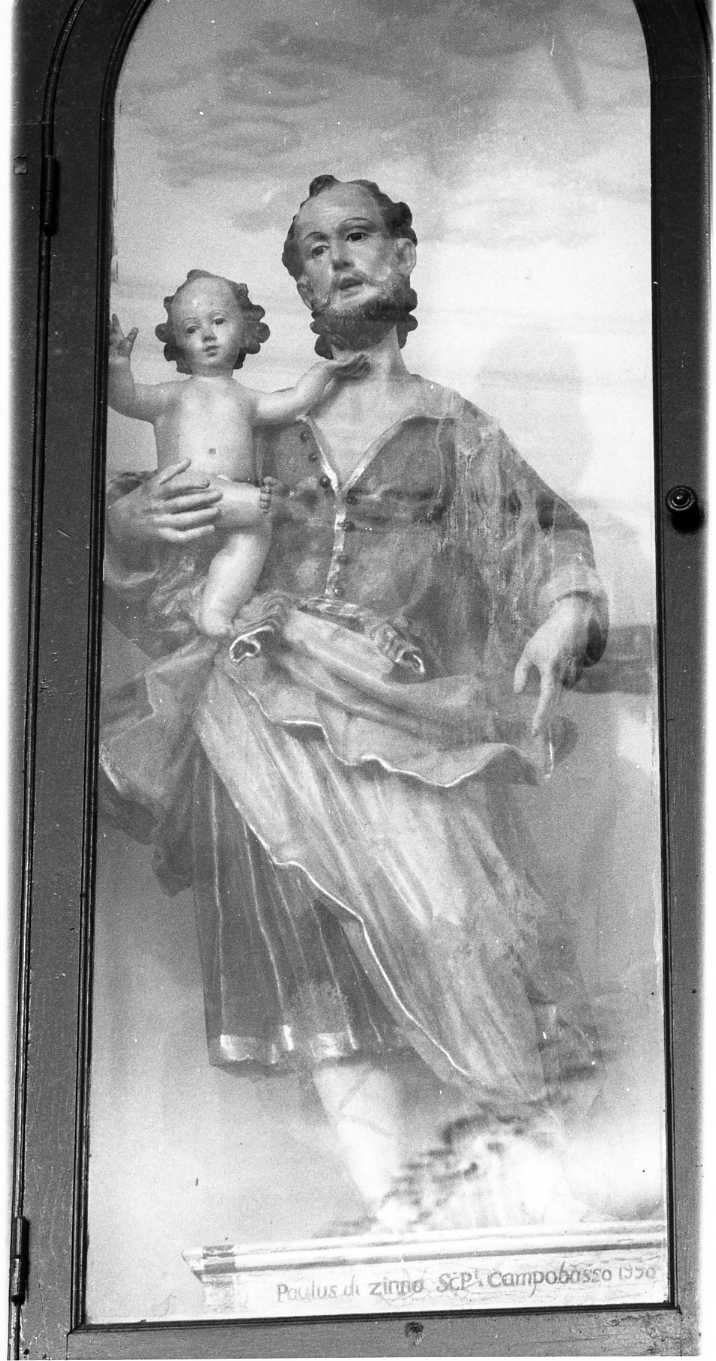 San Giuseppe e Gesù Bambino (gruppo scultoreo) di Di Zinno Paolo Saverio (attribuito) (sec. XVIII)