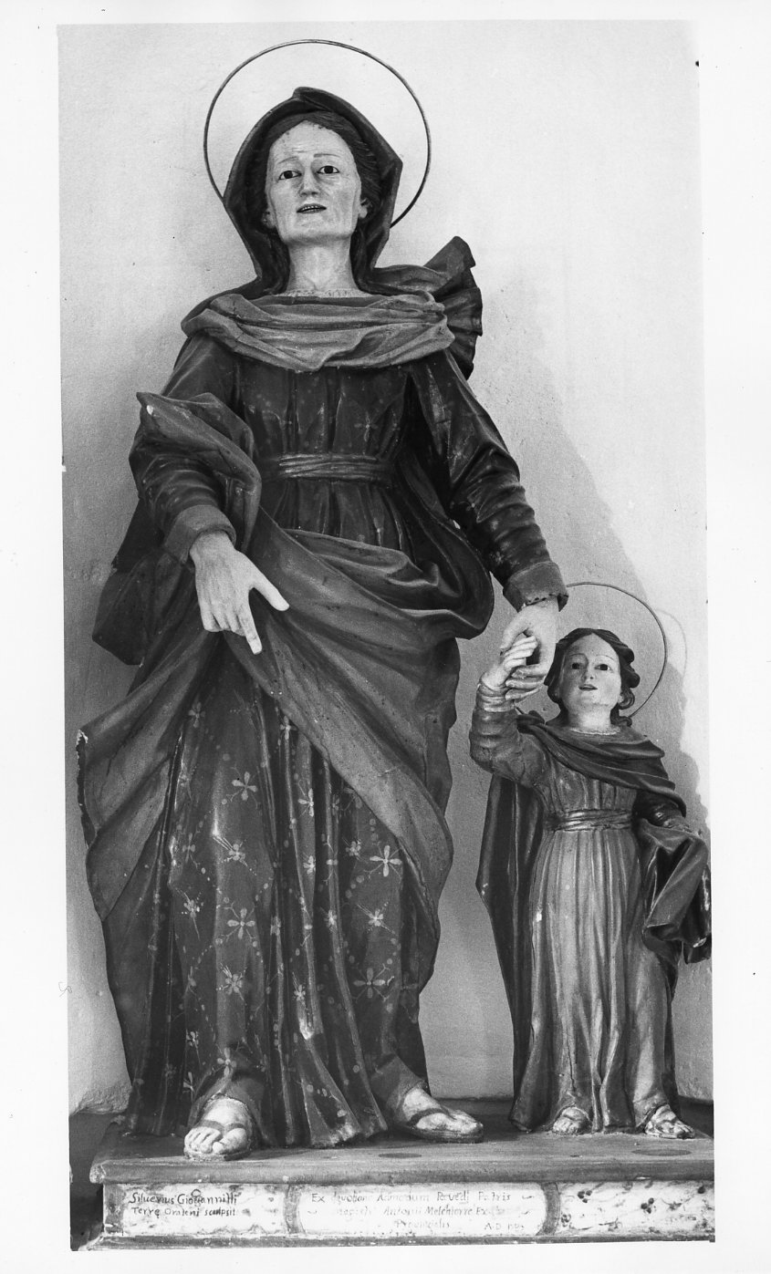 Maria Vergine bambina e Sant'Anna (statua) di Giovannitti Silverio (sec. XVIII)