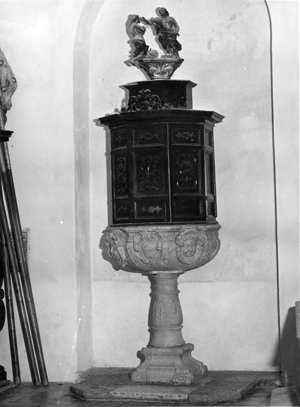 coperchio del fonte battesimale - bottega napoletana (sec. XVIII)