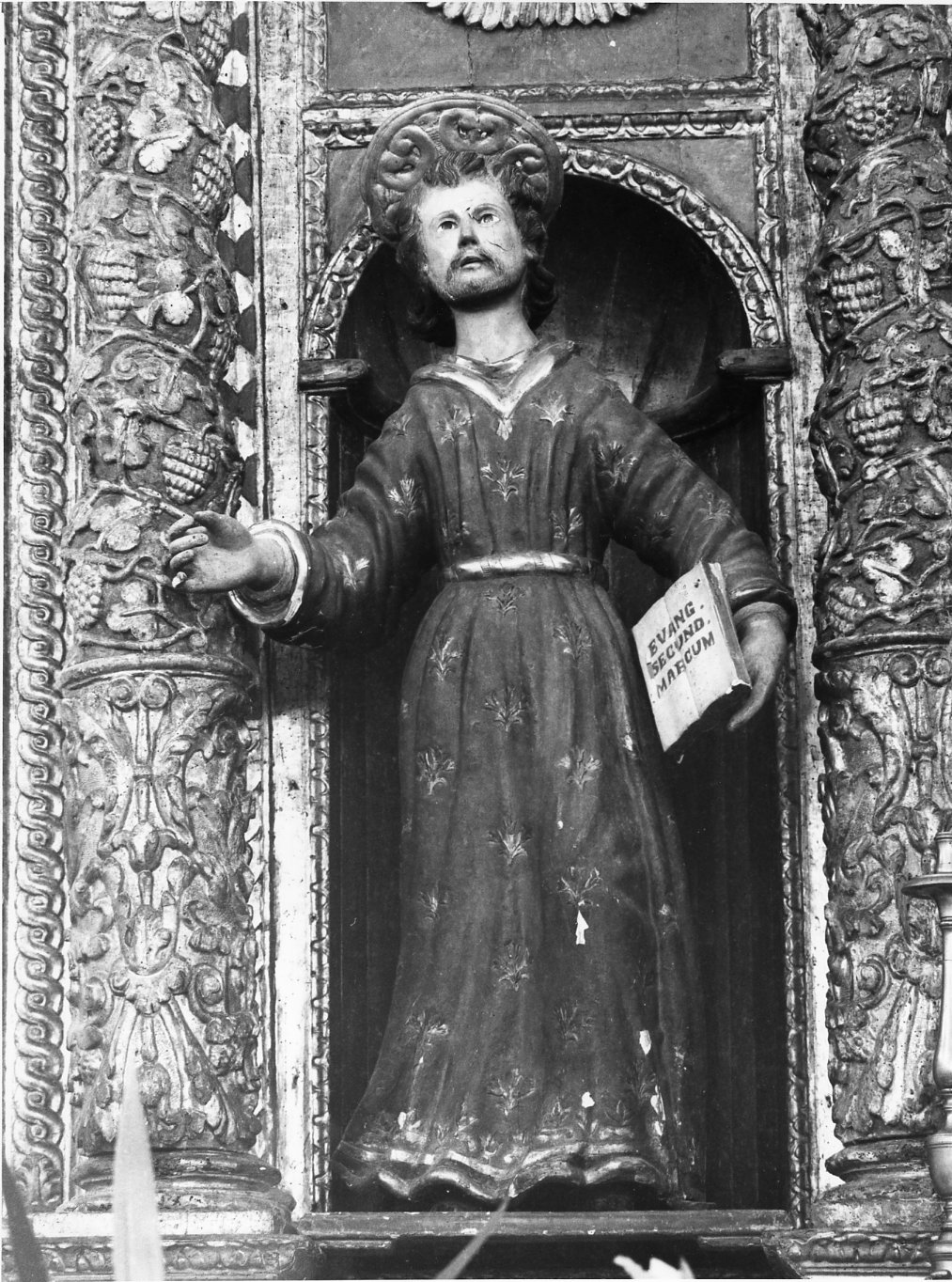San Marco Evangelista (statua, opera isolata) - bottega molisana (sec. XVIII)