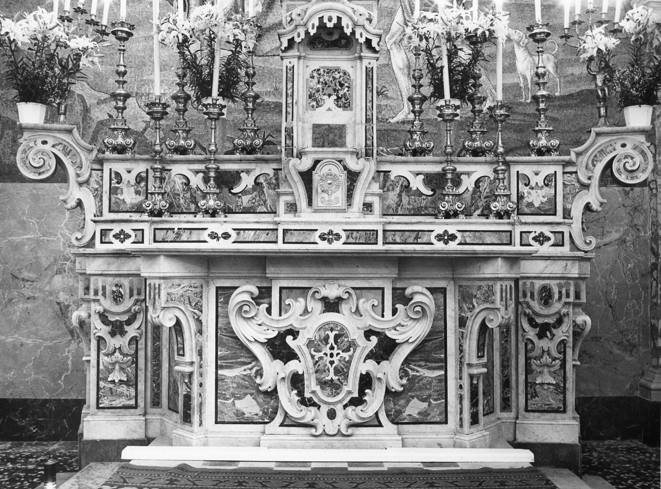 altare maggiore, opera isolata - bottega napoletana (sec. XVIII)