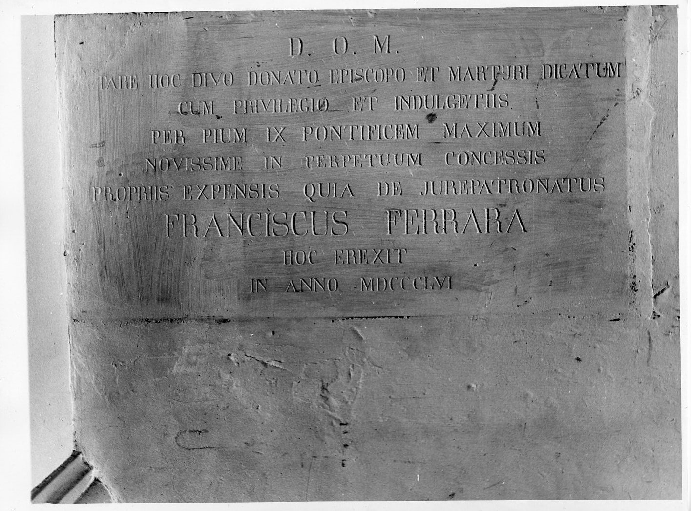 lapide, opera isolata - bottega molisana (sec. XIX)