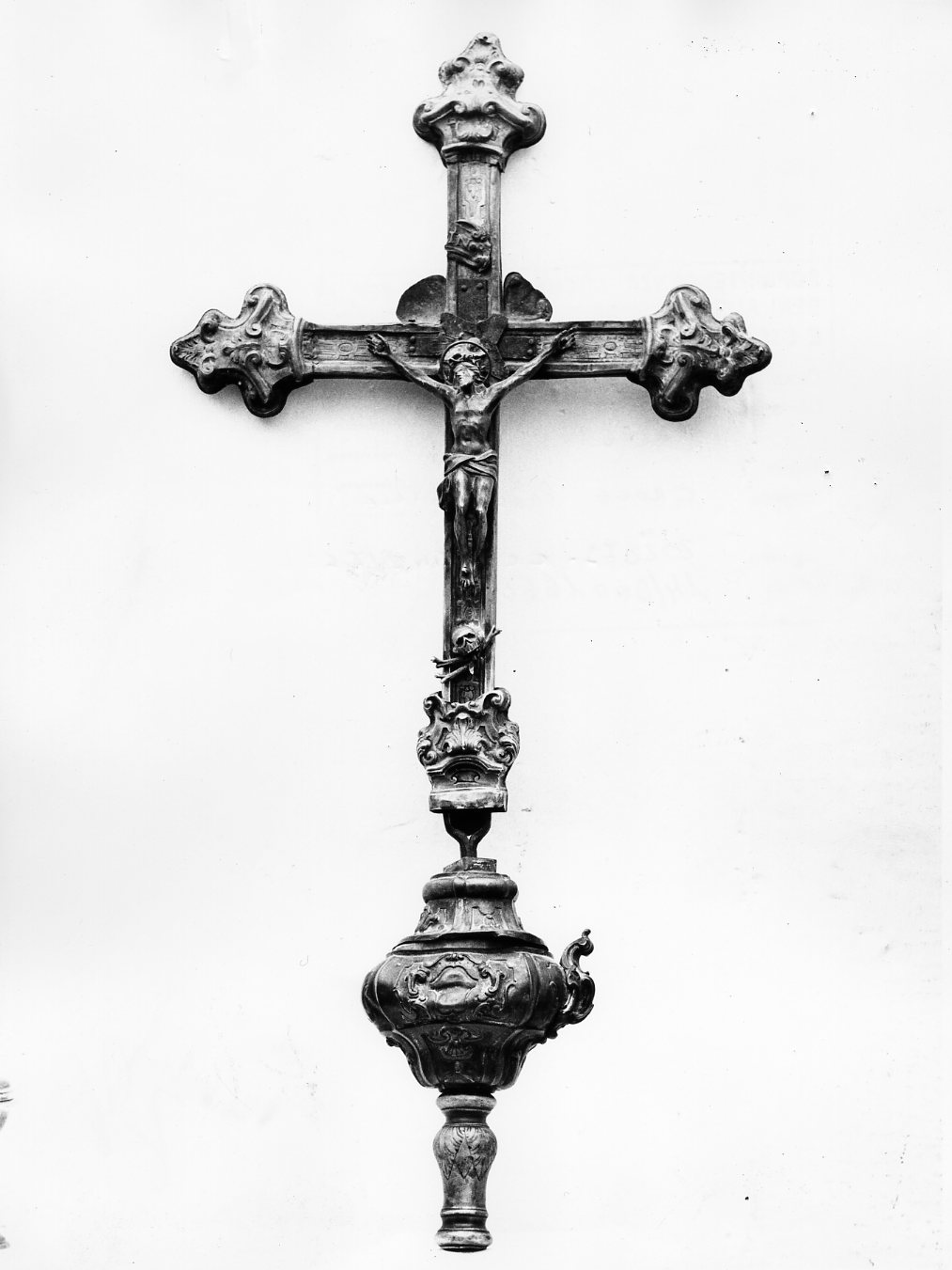 croce processionale, opera isolata - bottega napoletana (sec. XVIII)