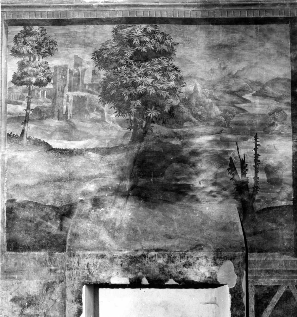 paesaggio (decorazione pittorica, elemento d'insieme) di Donato da Copertino (sec. XVI)