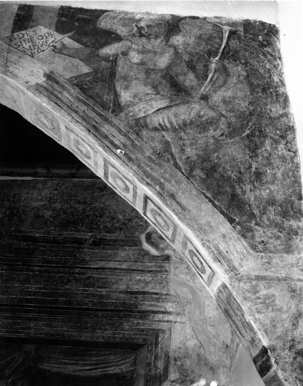 figura femminile alata (decorazione pittorica, elemento d'insieme) di Donato da Copertino (sec. XVI)
