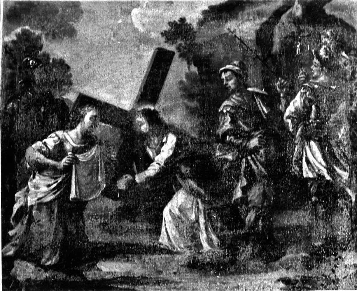 stazione VI: Gesù asciugato dalla Veronica (Via Crucis, elemento d'insieme) - ambito Italia meridionale (sec. XVIII)