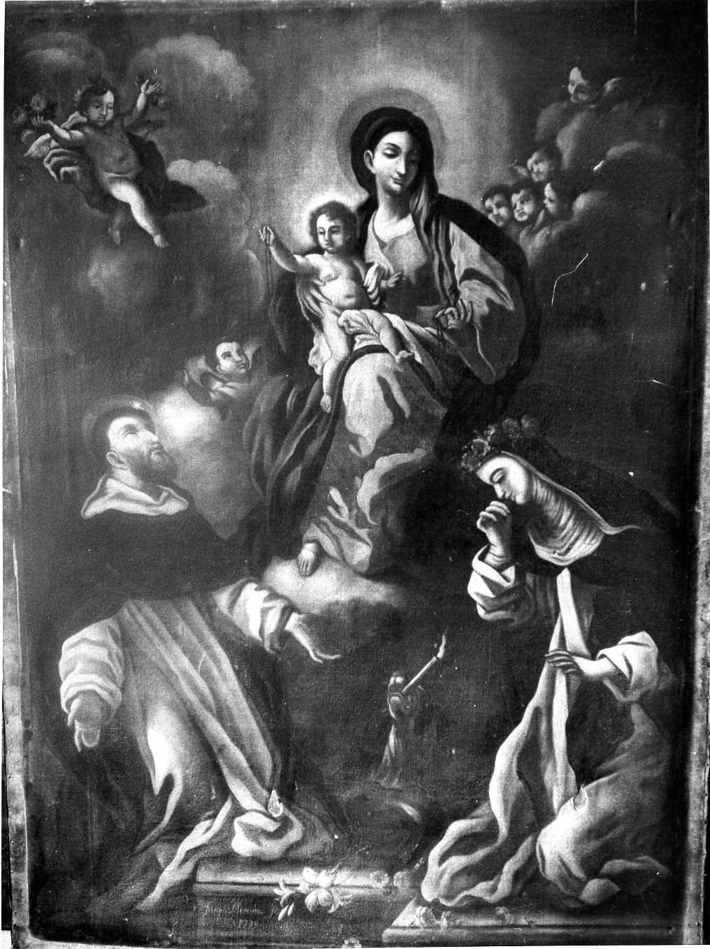 Madonna del Rosario (dipinto) di Mercurio Diego (sec. XVIII)
