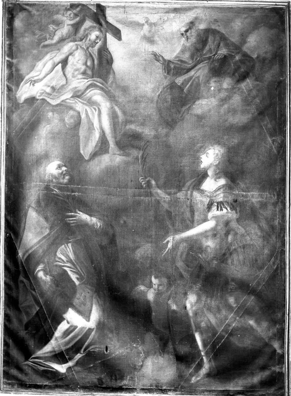 Trinità con i SS. Giuliano e Biagio (dipinto) - ambito napoletano (sec. XVIII)