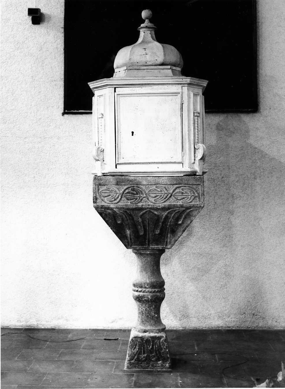 fonte battesimale - bottega molisana (secc. XVII/ XVIII)