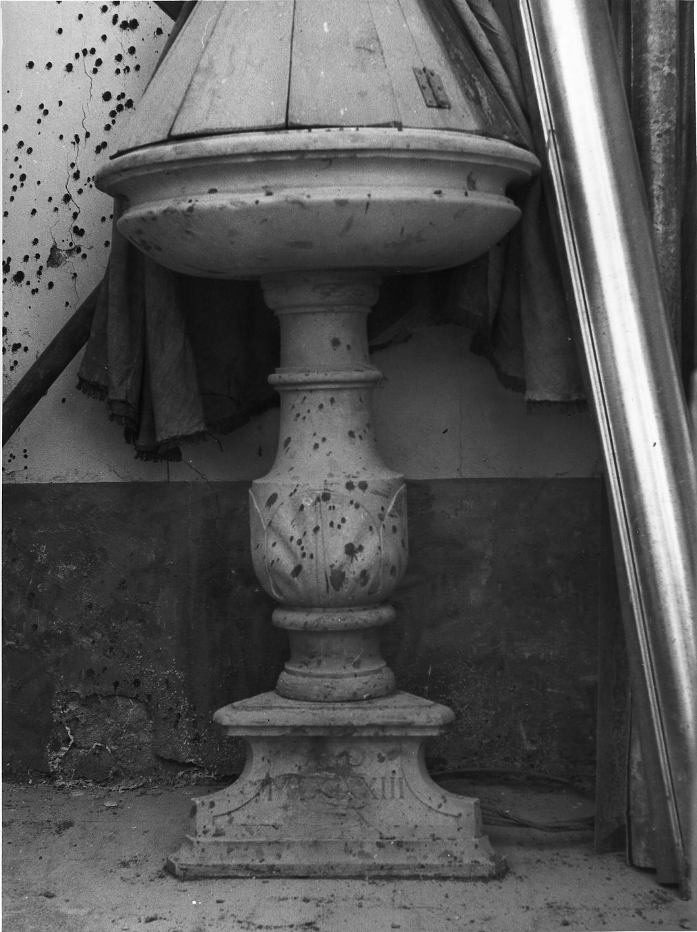fonte battesimale - bottega molisana (sec. XVII)