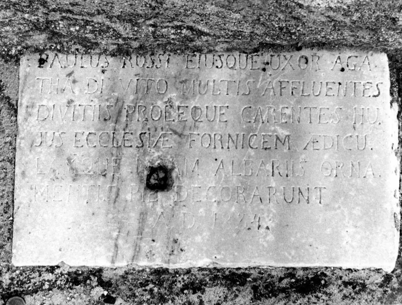 lapide - bottega Italia meridionale (sec. XIX)