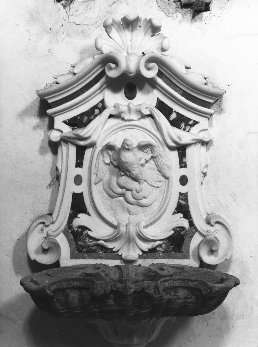 acquasantiera - bottega napoletana (sec. XVIII)