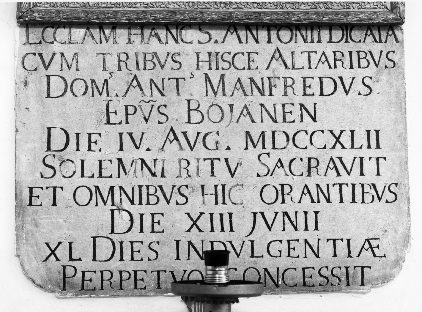 lapide, opera isolata - bottega molisana (sec. XVIII)