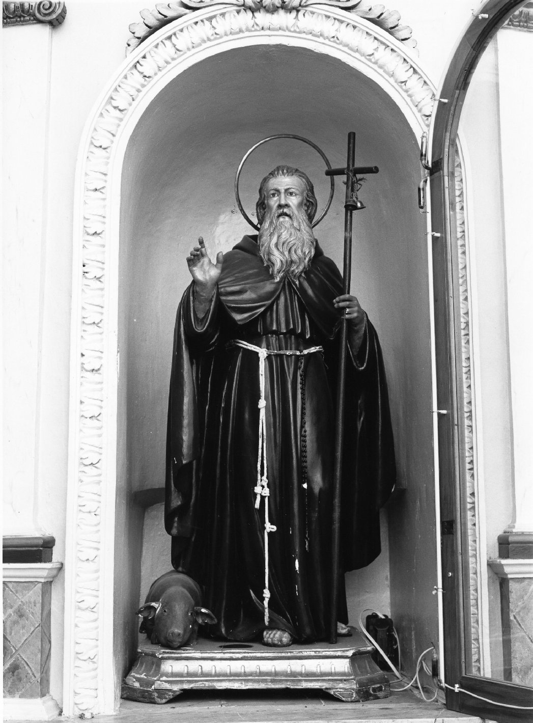 Sant'Antonio Abate (statua processionale, opera isolata) - bottega molisana (sec. XIX)