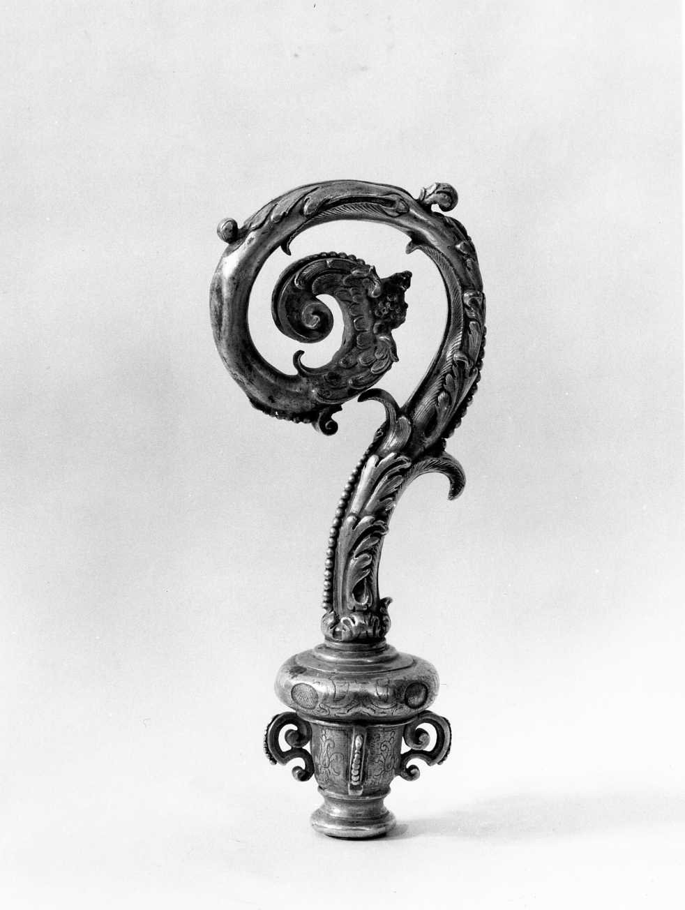 riccio di pastorale, opera isolata - bottega Italia meridionale (fine/inizio secc. XVII/ XVIII)