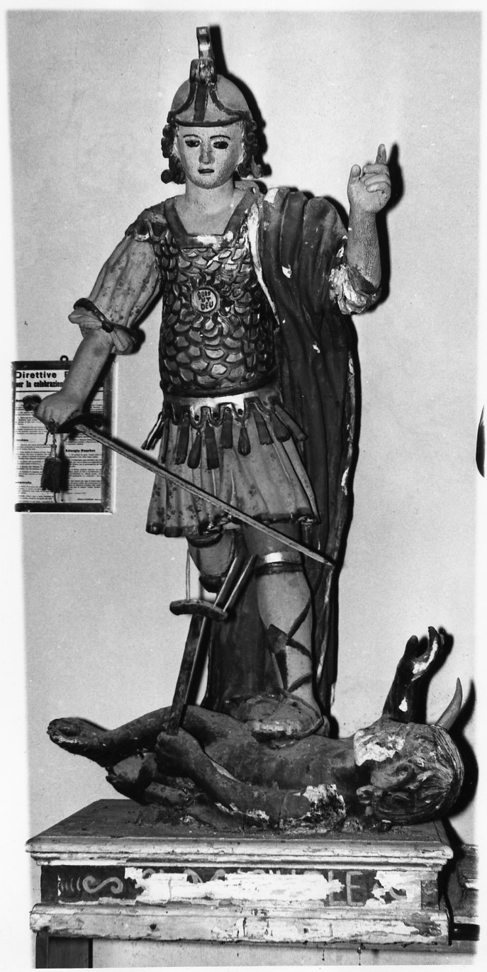 San Michele Arcangelo (statua, opera isolata) - bottega Italia meridionale (secc. XVIII/ XIX)