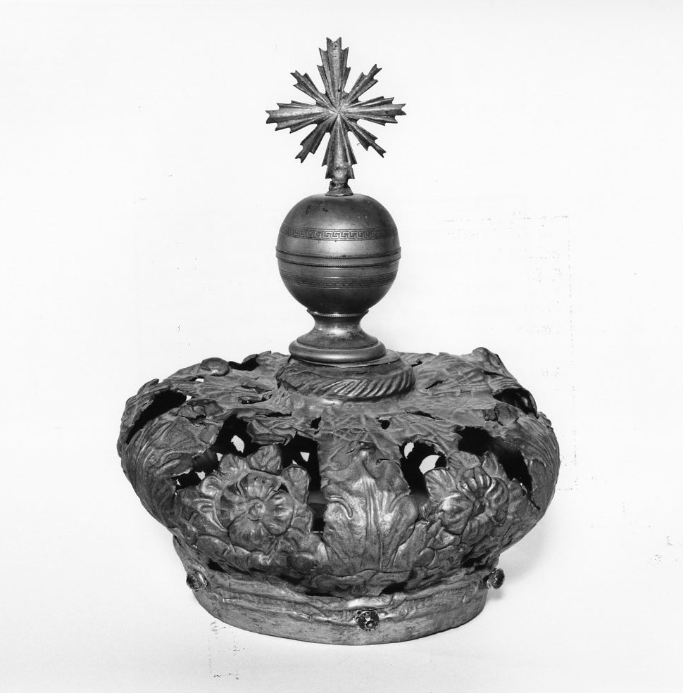 corona da statua, elemento d'insieme - bottega napoletana (sec. XIX)