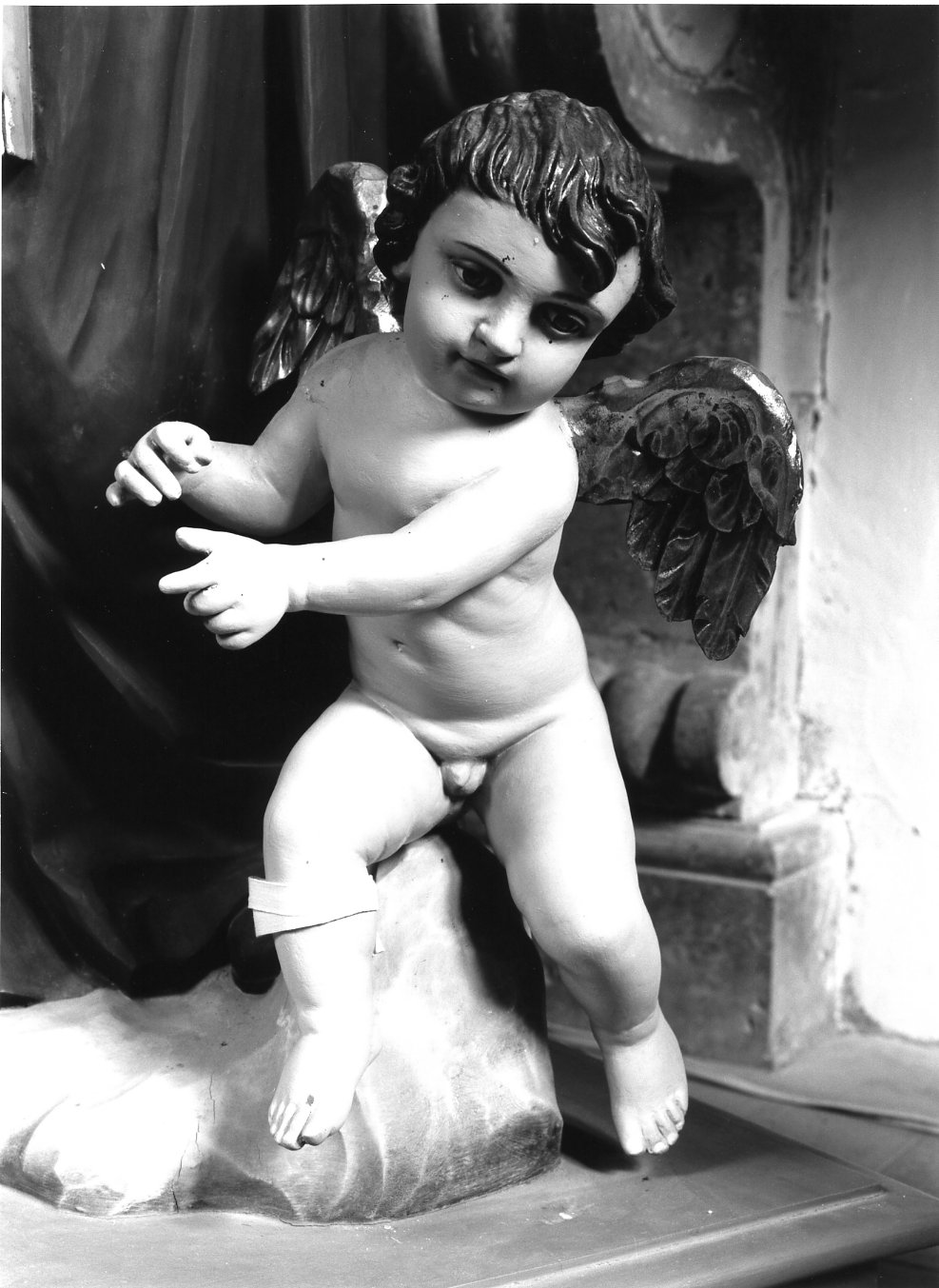 angelo (statua, elemento d'insieme) - bottega Italia meridionale (sec. XIX)