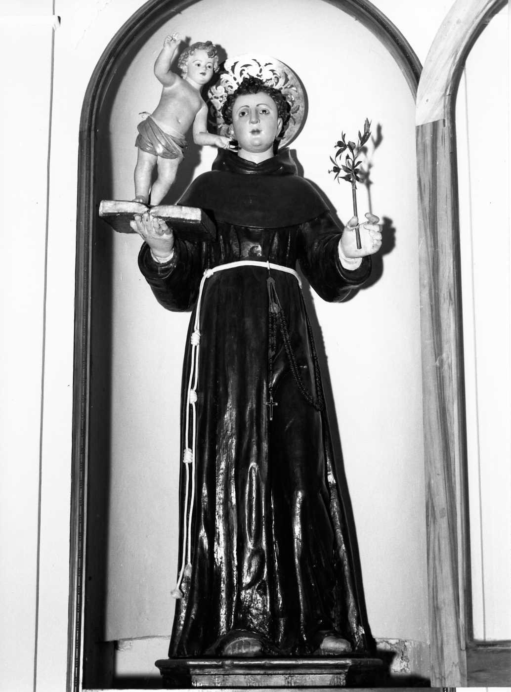 Sant'Antonio da Padova con il bambino (gruppo scultoreo) - bottega molisana (sec. XIX)