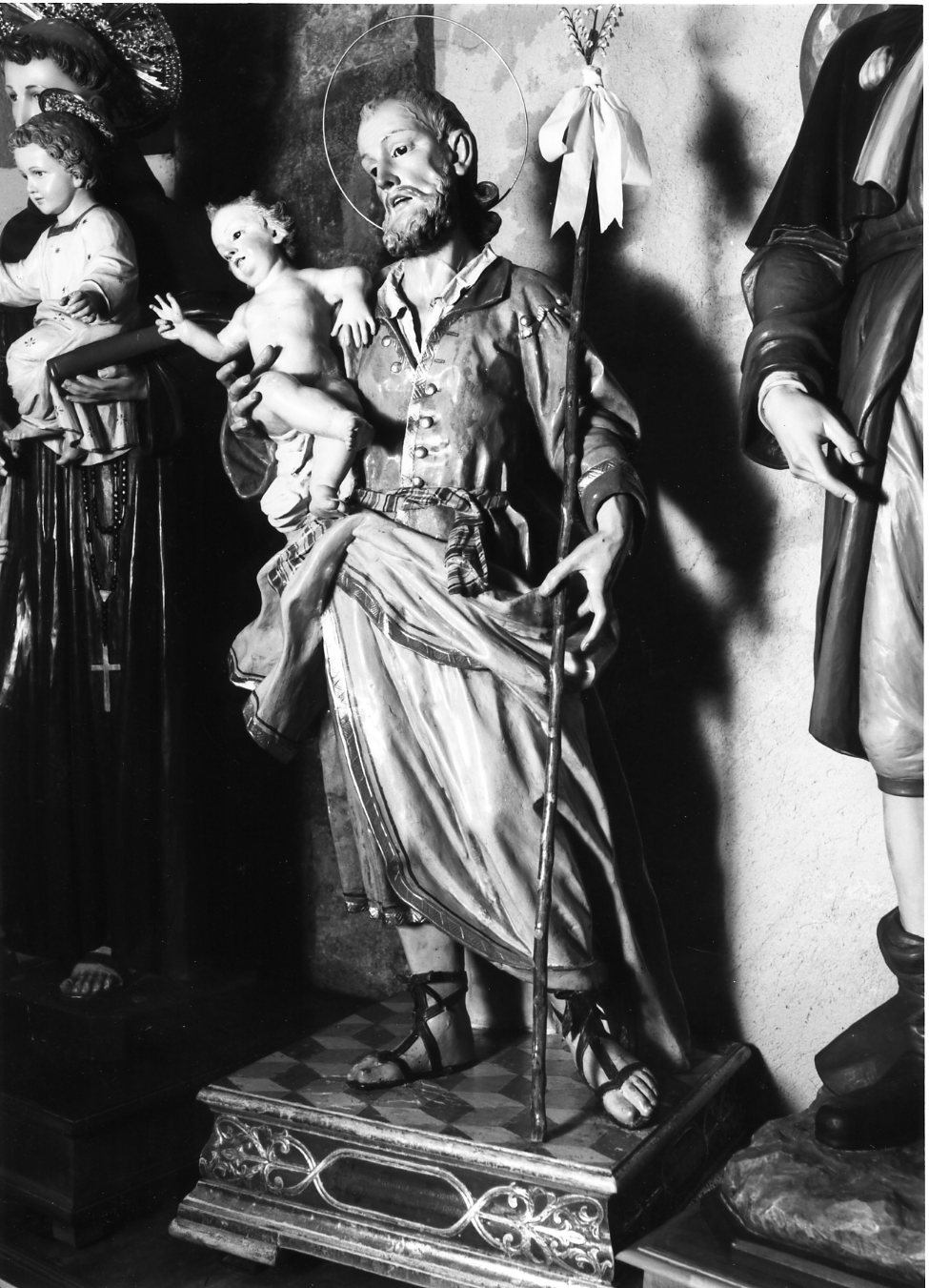 San Giuseppe e Gesù Bambino (statua) di Di Zinno Paolo Saverio (sec. XVIII)