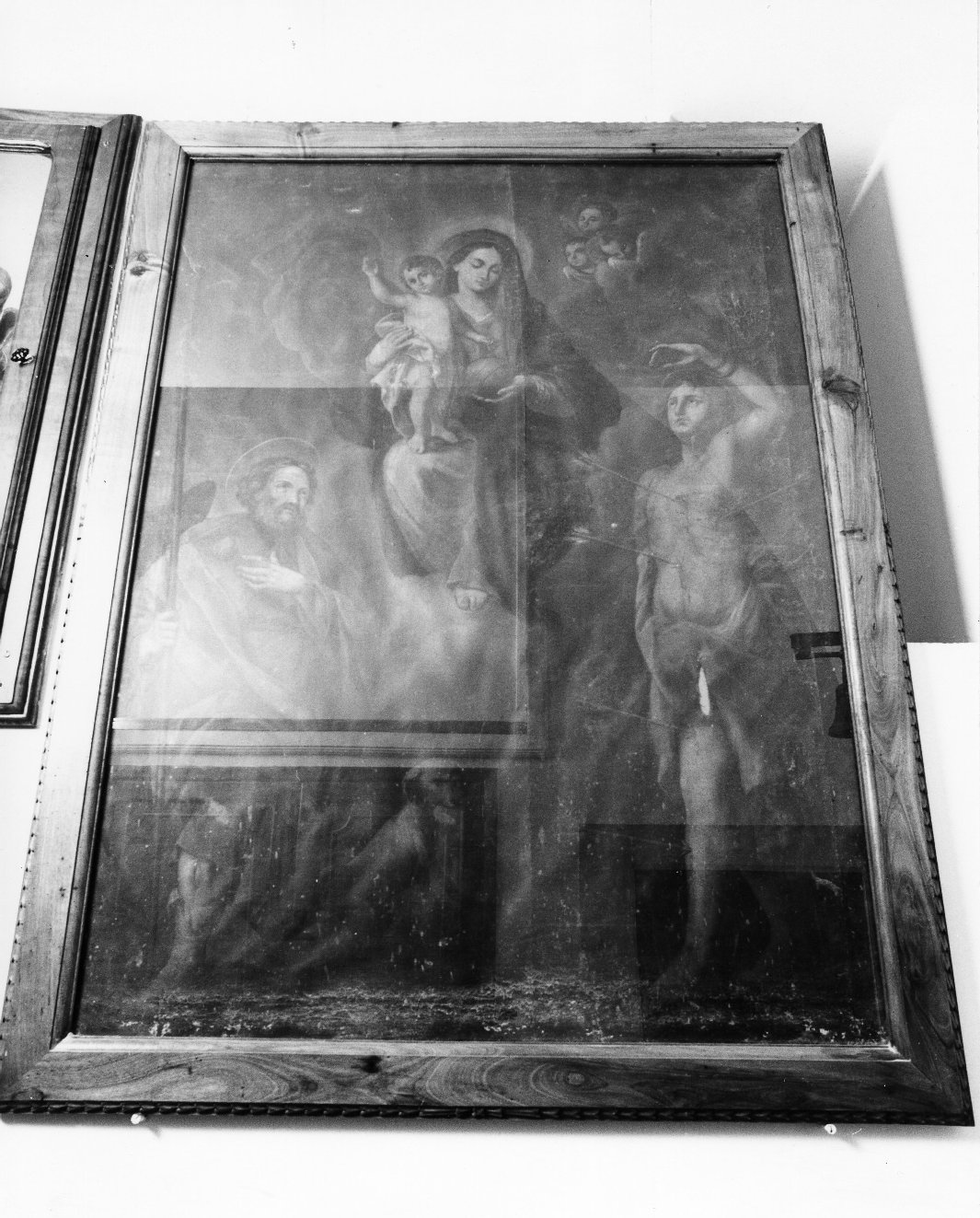 Madonna con Bambino e i SS. Rocco e Sebastiano (dipinto) - ambito Italia meridionale (sec. XVIII)