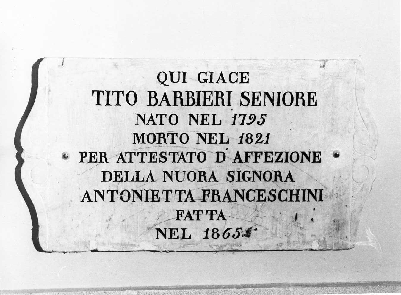 lapide tombale - bottega molisana (sec. XIX)