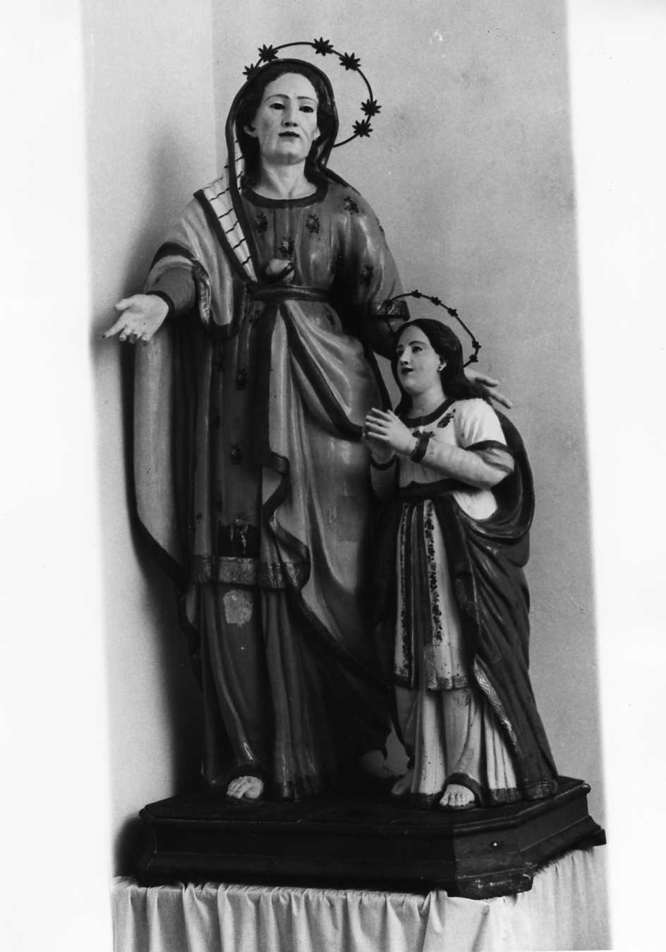 Maria Vergine bambina e Sant'Anna (scultura) di Gamba Paolo (seconda metà sec. XVIII)