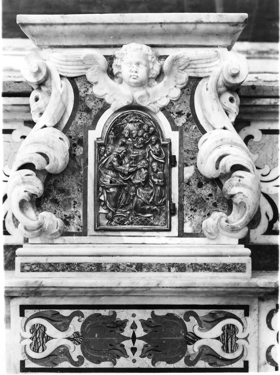 sportello di tabernacolo, opera isolata - bottega napoletana (sec. XVIII)