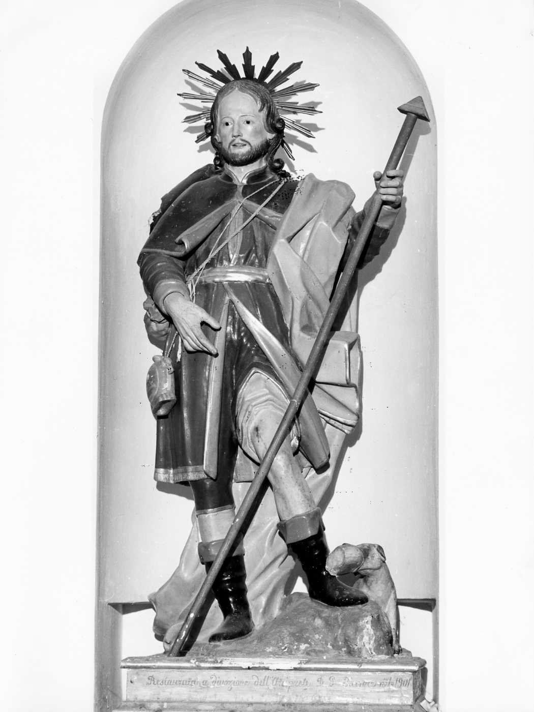 San Rocco (statua, opera isolata) - bottega molisana (metà sec. XIX)