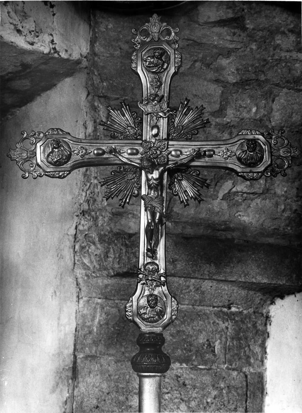 croce processionale, opera isolata - bottega molisana (sec. XIX)