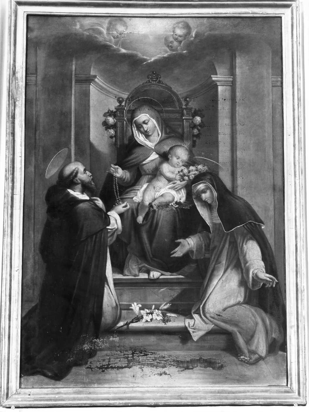 Madonna del Rosario (dipinto) di Trotta Francesco (sec. XIX)