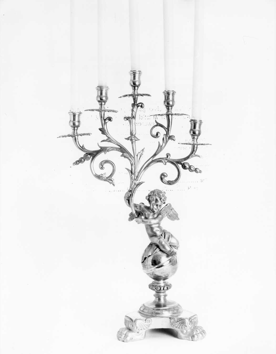 candelabro, serie - bottega Italia centro-meridionale (fine sec. XIX)