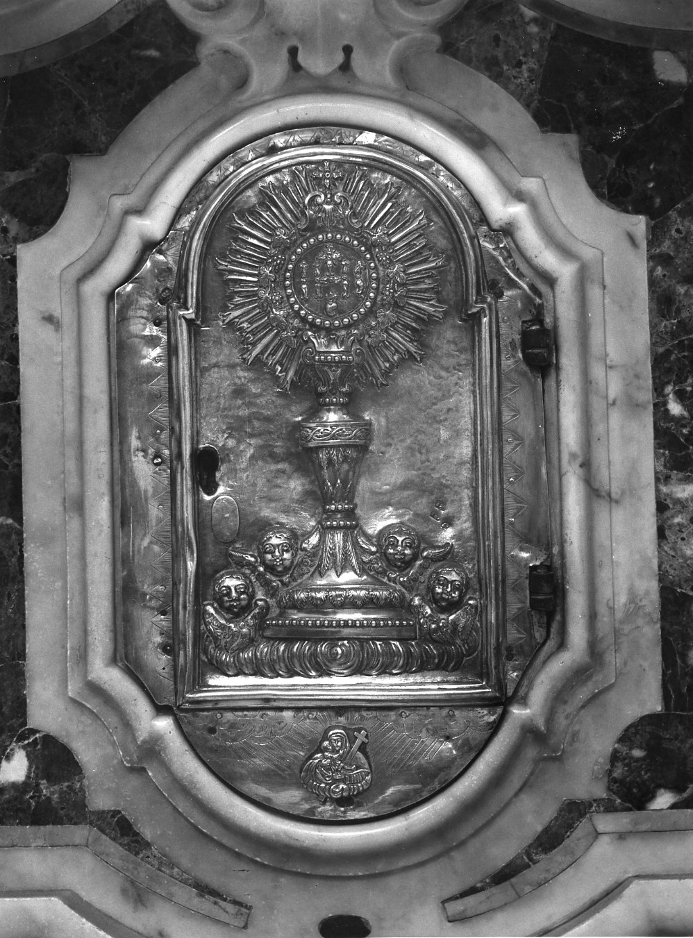 sportello di tabernacolo, opera isolata - bottega napoletana (sec. XVIII)